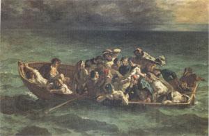 Eugene Delacroix The Shipwreck of Don Juan (mk05) France oil painting art